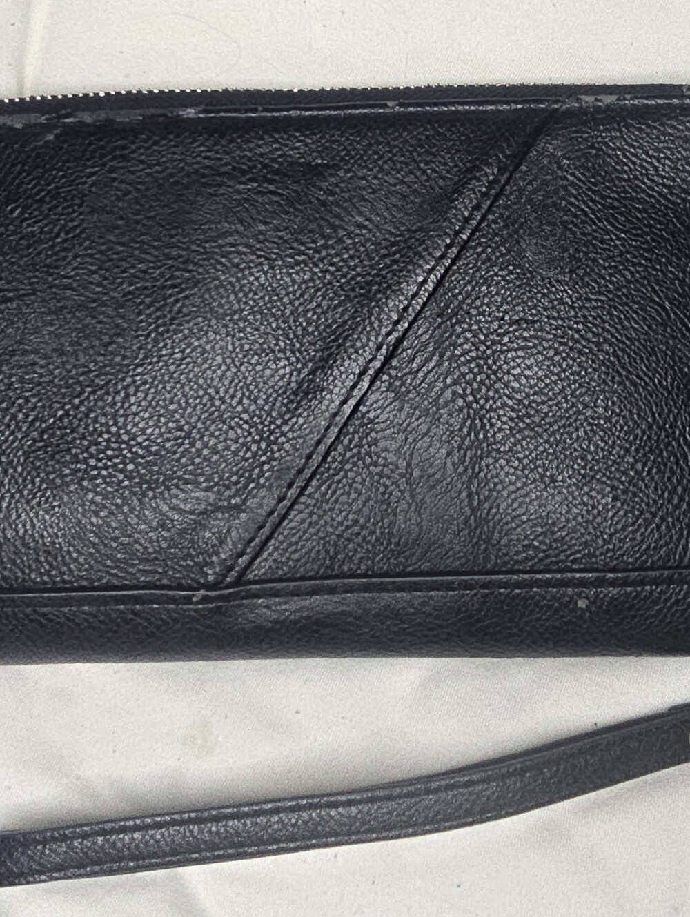 Classic Black Leather Wristlet Wallet
